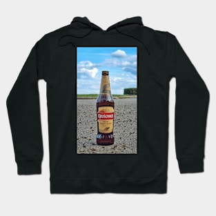 Refreshing Summer Beer with Blue Sky in the Background Hoodie